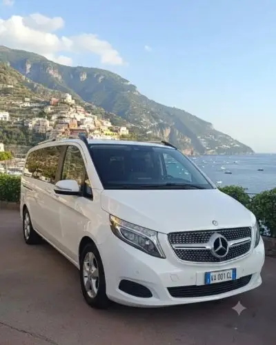 Mercedes V Class executive van for private transfers from Maiori to Praiano